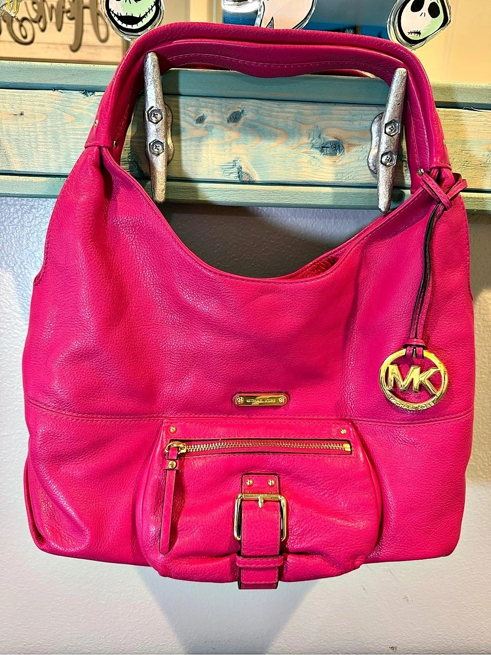 Michael Kors Austin Large Hobo Bag Pink Leather